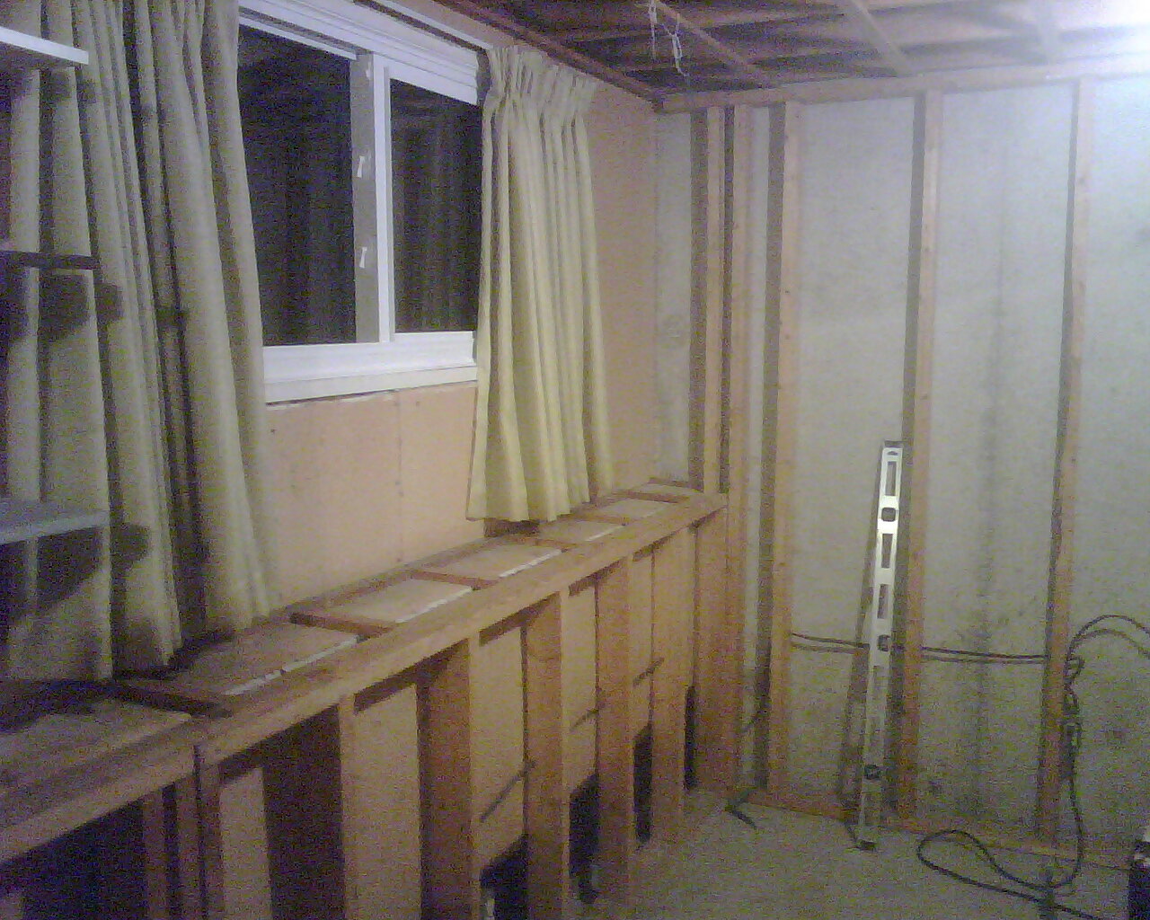 Basement room's front end as seen from the room's entrance